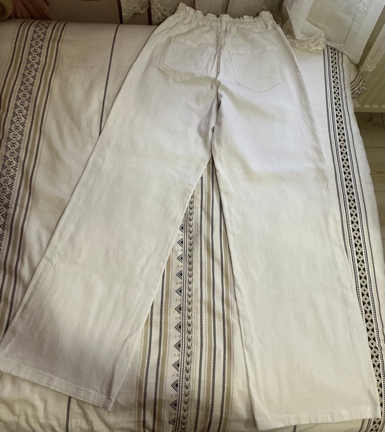 Beyaz Kadın Pantolon - Görsel 3