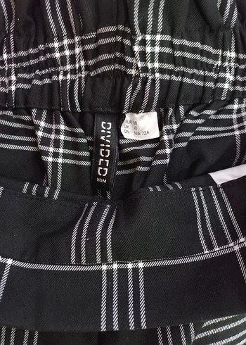 Kadın Siyah Ekoseli Kumaş Pantolon - Görsel 6