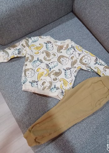 Uzun Kollu Baskılı Bebek Erkek Takımı