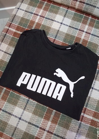 Puma Siyah Baskılı Sokak Stili Tişört