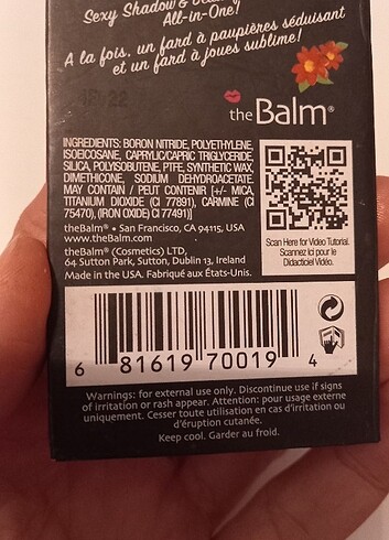 Orjinal The balm hot mama allik