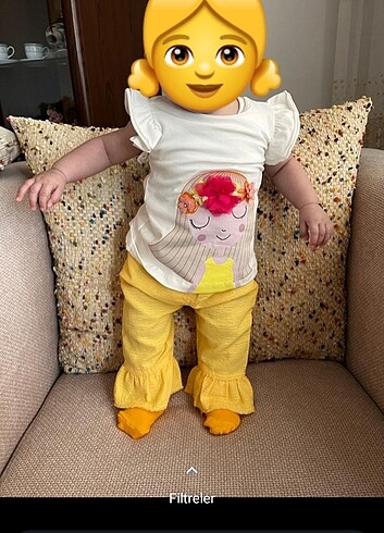 Panço Kız çocuk keten pantolon