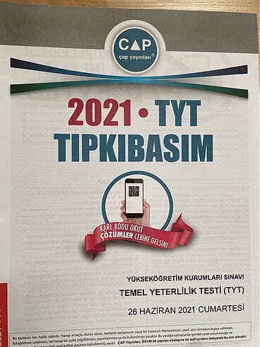  YKS TIPKIBASIM DENEMELERİ 2021-2022