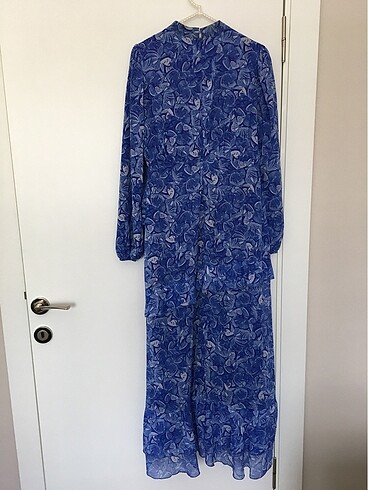 36 Beden mavi Renk Trendyol Modest Elbise