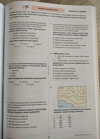  Dekatlon TYT Sosyal Bilimler 12'li Deneme