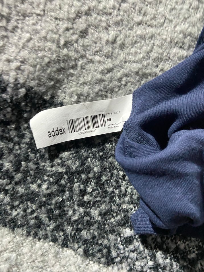 Lacivert Denim Kısa Kollu Bluz - Görsel 3