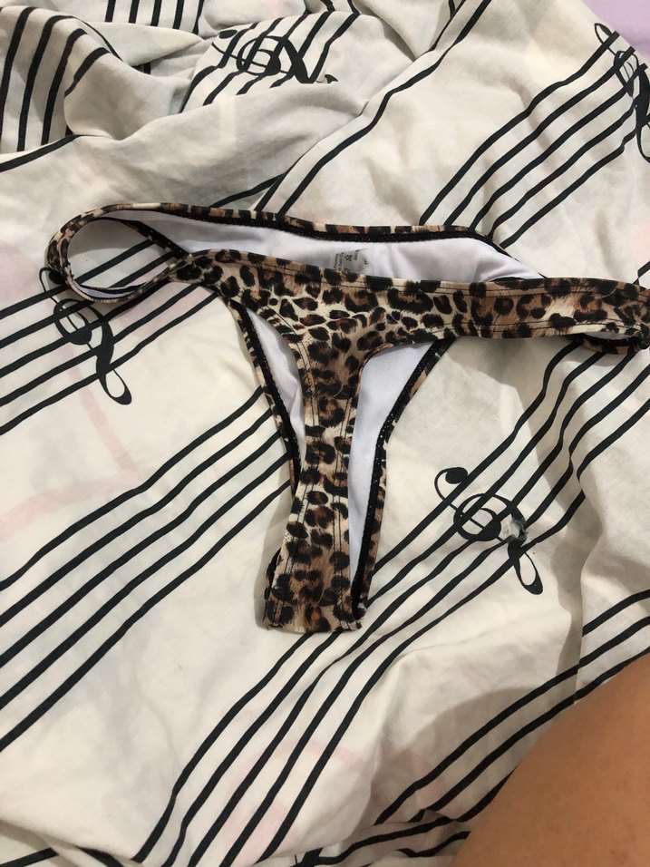 Leopar Desenli Strappy Bikini Takımı - Görsel 2