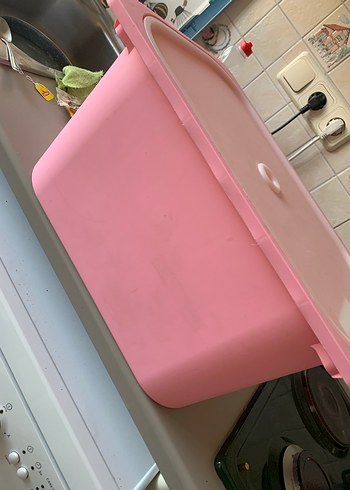 İkea Pastel Pembe Plastik Saklama Kutusu