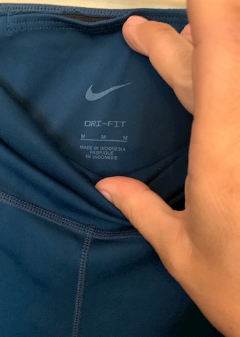 m Beden lacivert Renk Nike Lacivert Kadın Spor Tayt Midi Boy
