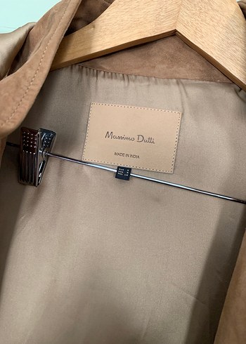 s Beden Massimo dutti Bej Süet Kadın Trençkot