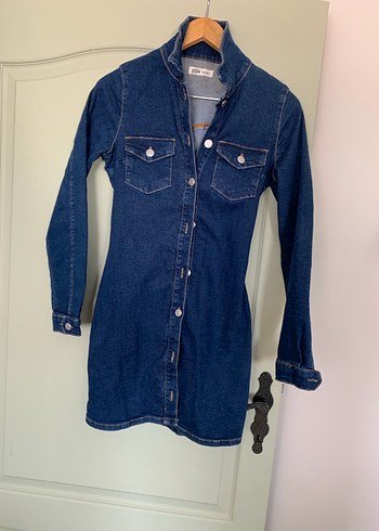 s Beden lacivert Renk Zara Lacivert Kadın Denim elbise
