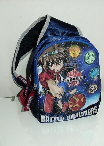 Mavi Bakugan Temalı Çocuk Okul Çantası
