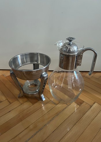 Parlak Beyaz Cam Çaydanlık Seti - Görsel 3