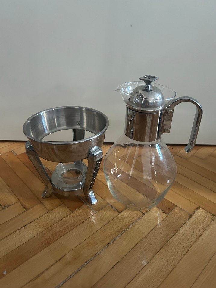 Parlak Beyaz Cam Çaydanlık Seti - Görsel 3