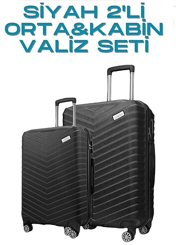 2 li orta & kabin Valiz seti