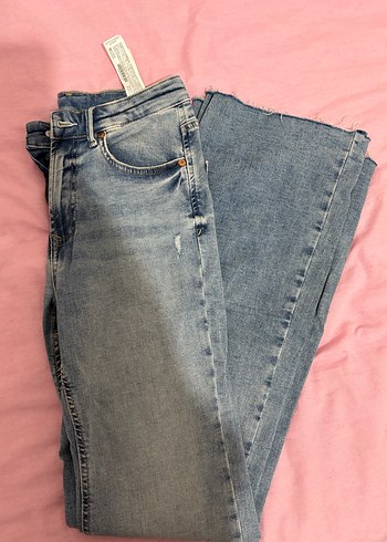 Mavi Fermuarlı Kadın Denim Pantolon - Görsel 2