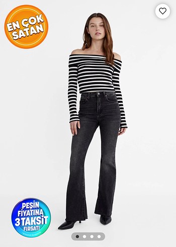 Mavi Fermuarlı Kadın Denim Pantolon - Görsel 3