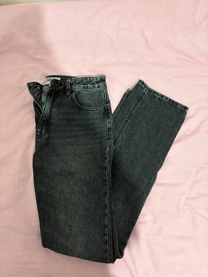 Stradivarius Gri Vintage Görünümlü Jean - Görsel 2
