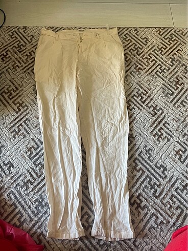 Zara KREM KUMAŞ ERKEK PANTOLONU
