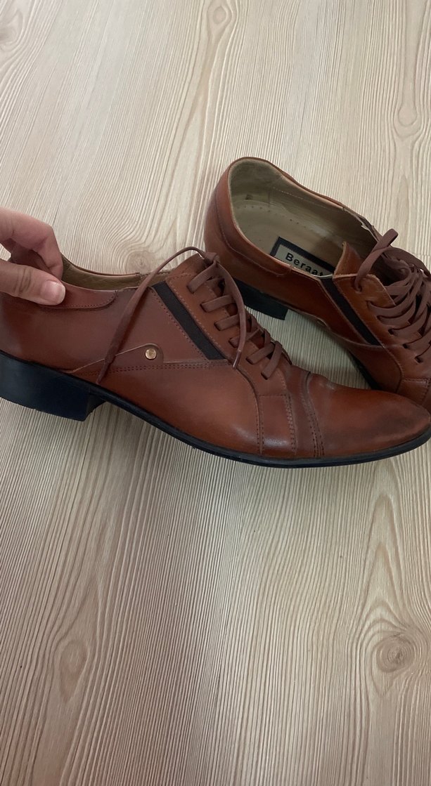 Kahverengi Deri Erkek Klasik Ayakkabı - Görsel 2