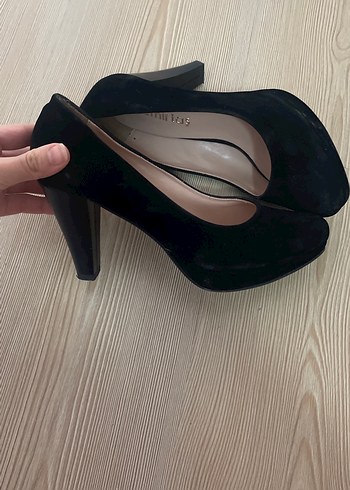 Siyah Kadın Dolgu Topuklu Stiletto - Görsel 2