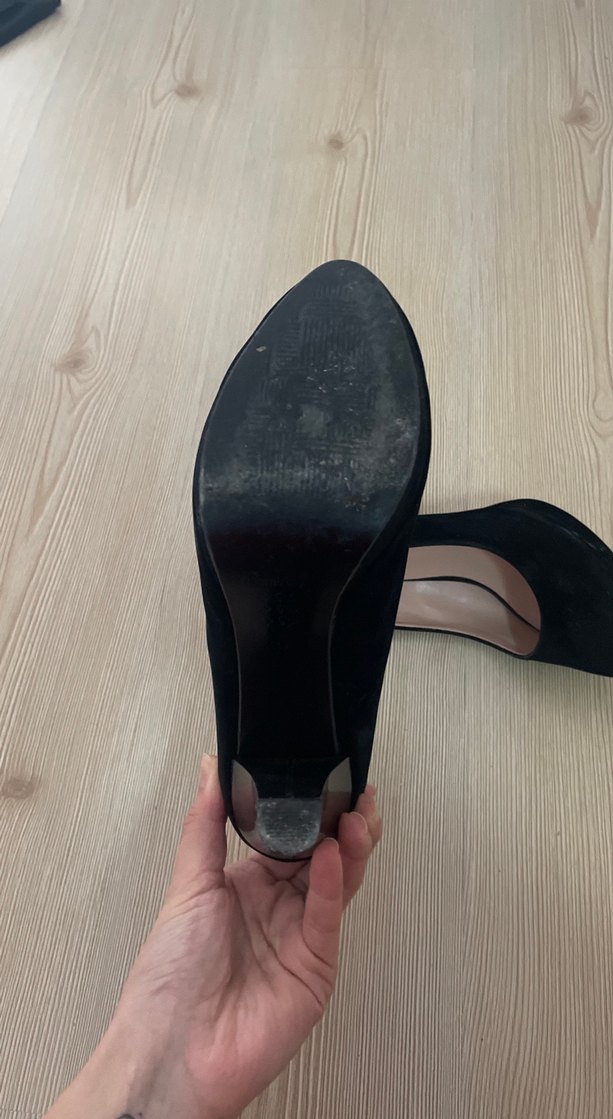 Siyah Kadın Dolgu Topuklu Stiletto - Görsel 3