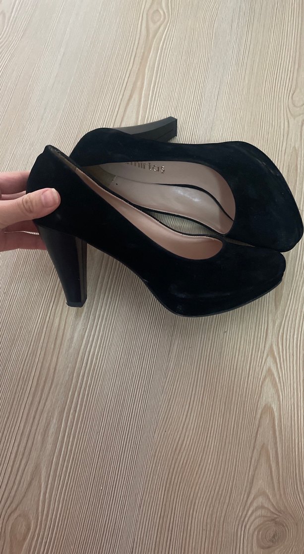 Siyah Kadın Dolgu Topuklu Stiletto - Görsel 2