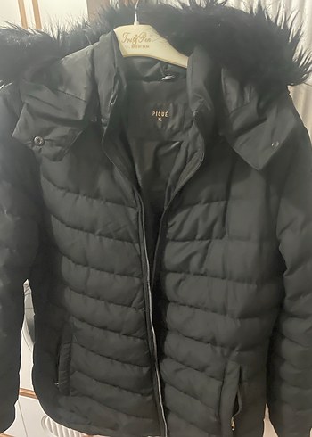 Kürk Detaylı Siyah Midi Kışlık Kadın Mont - Görsel 3