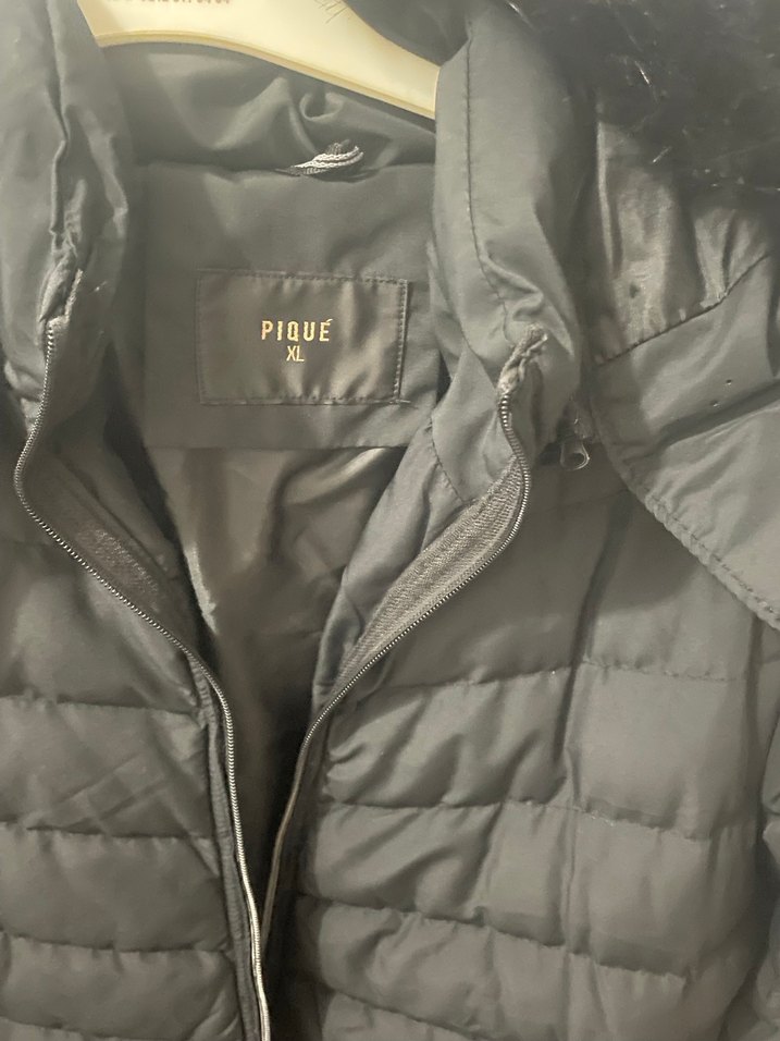 Kürk Detaylı Siyah Midi Kışlık Kadın Mont - Görsel 2