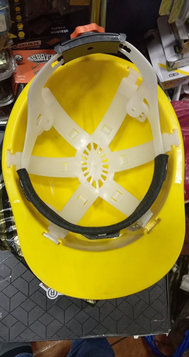 Sarı Plastik inşaat kaskı - Görsel 2