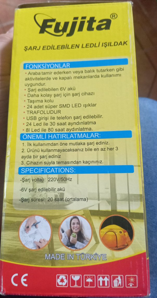 Fujita USB'li Sarj Edilebilir LED Işık - Görsel 2