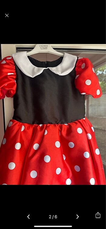 4 Yaş Beden kırmızı Renk Minnie mouse kostüm