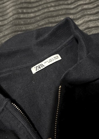 Fermuarlı Siyah Erkek Sweatshirt - Görsel 2