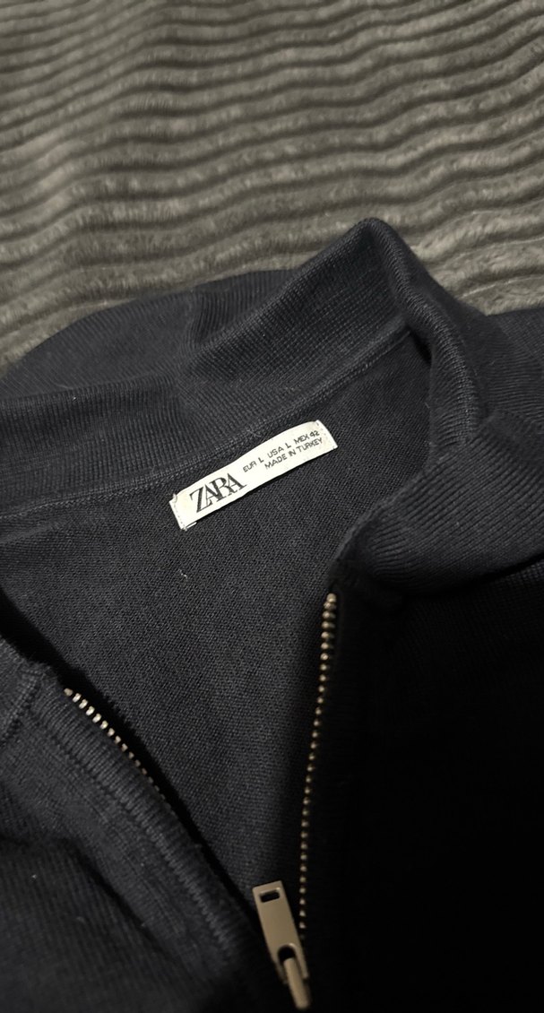 Fermuarlı Siyah Erkek Sweatshirt - Görsel 2