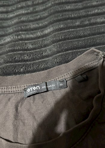 Gri Baskılı Oversize Erkek Tişört - Görsel 2