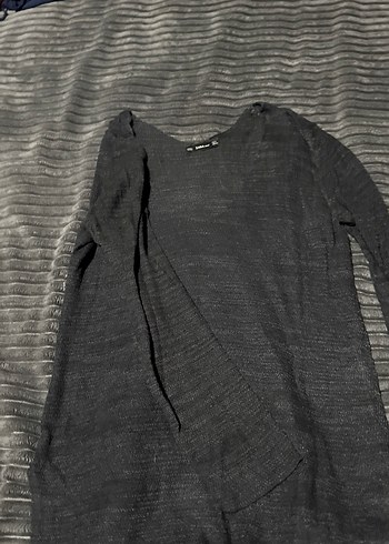 Siyah Kadın Uzun Kollu Triko - Görsel 3