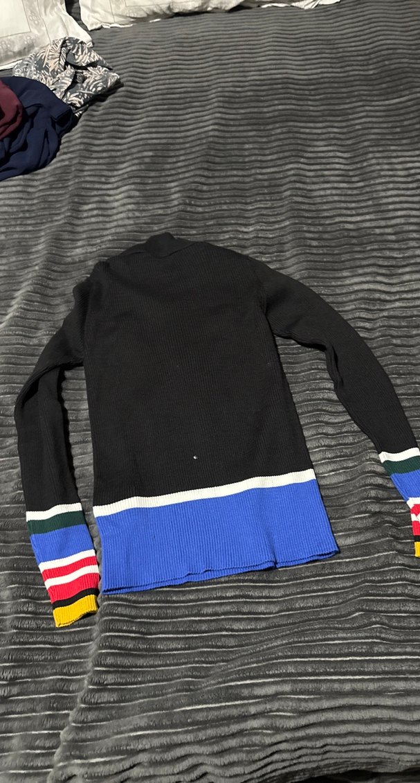 Renkli Detaylı Kadın Boğazlı Kazak - Görsel 3