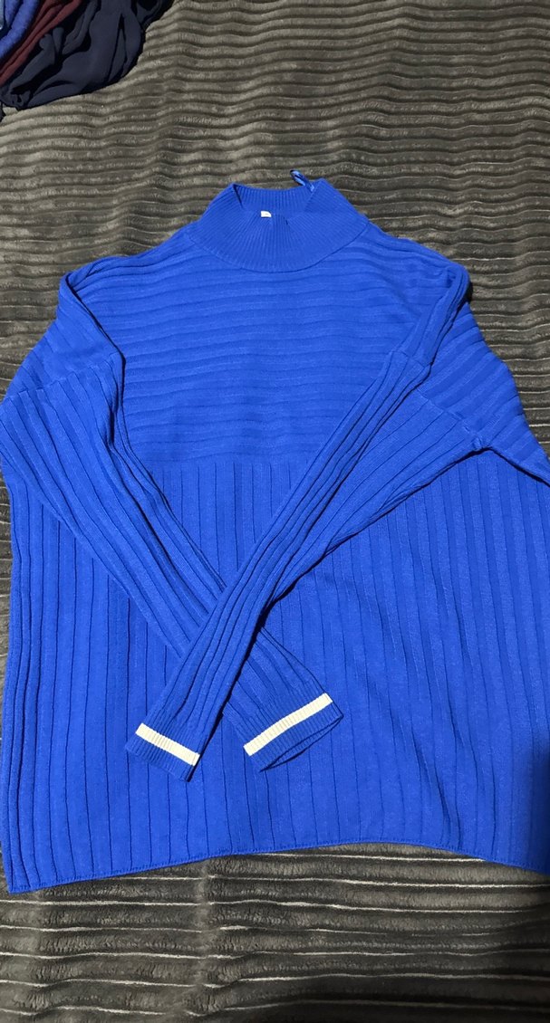 Mavi Kadın Boğazlı Triko Kazak - Görsel 2