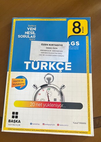 8. Sınıf Türkçe Soru Bankası - Yeni Nesil