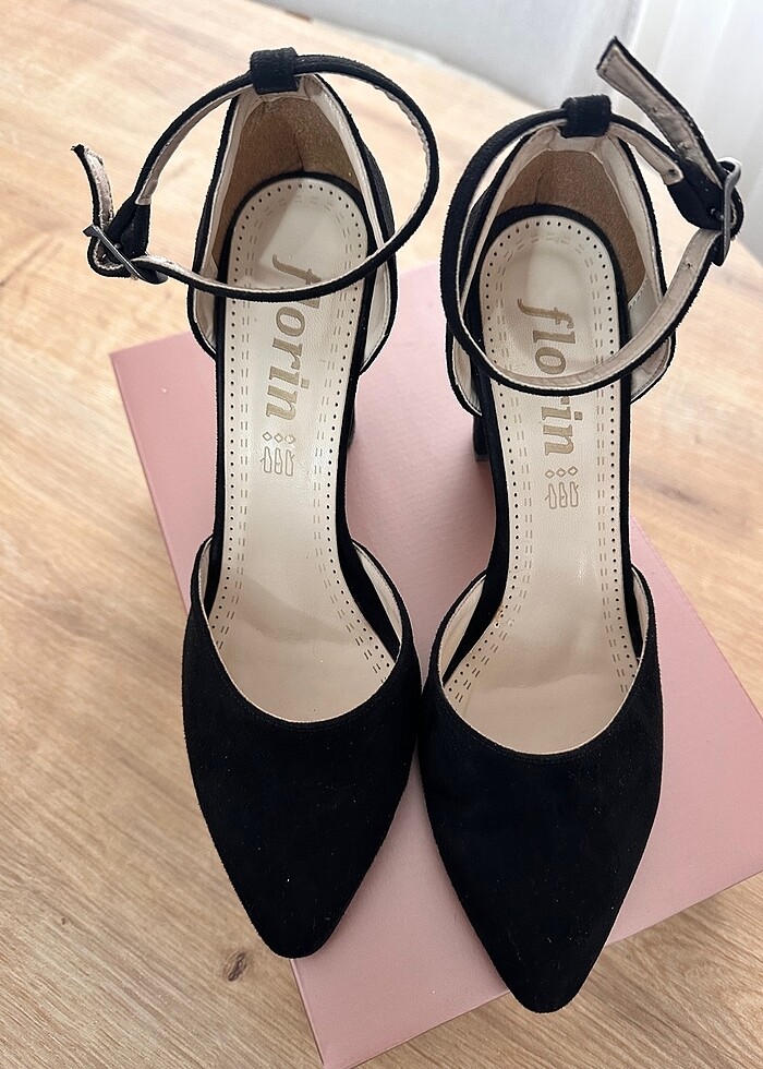 Süet topuklu ayakkabı - Görsel 2