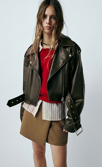 s Beden Zara Oversize Deri Ceket