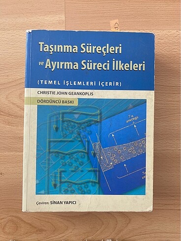 Taşınma süreçleri ve ayırma süreci ilkeleri GEANKOPLIS