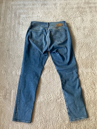 s Beden mavi düşük bel vintage jean