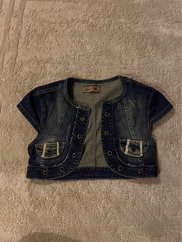 y2k vintage kot ceket bolero