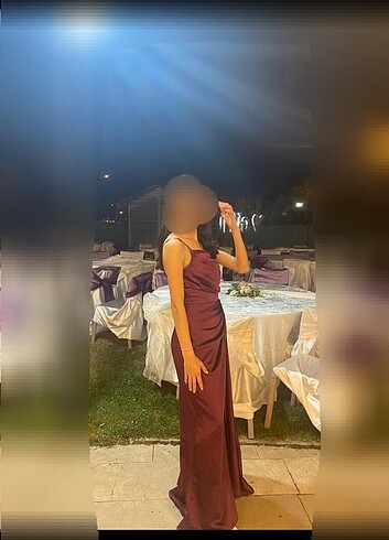 Diğer Lafaba tek omuz saten abiye / gece elbisesi