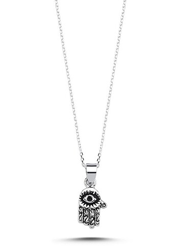 swarovski 925 AYAR GÜMÜŞ FATMA ANA ELİ KOLYE