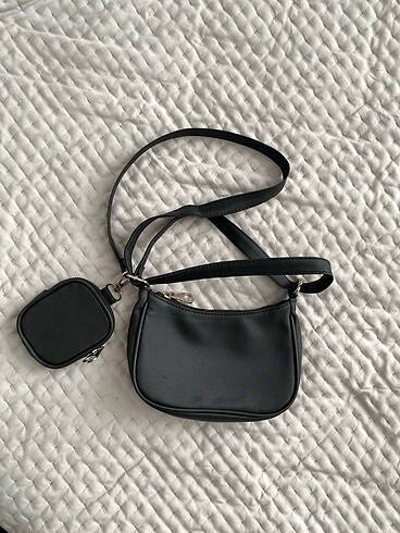 Cüzdanlı Askılı Mini Çanta