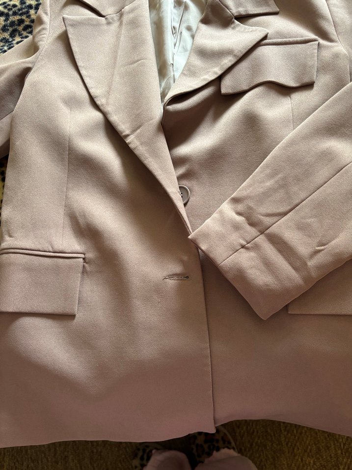 Kahverengi Düğmeli Kadın Blazer Ceket - Görsel 2