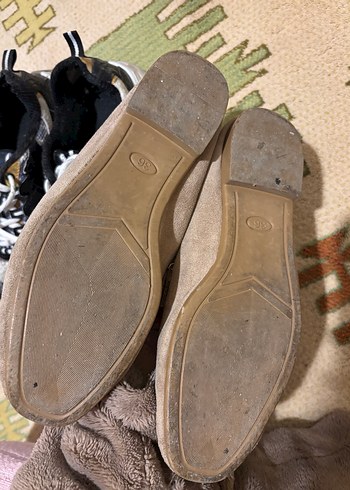 Bej Süet Tokalı Kadın Loafer - Görsel 4