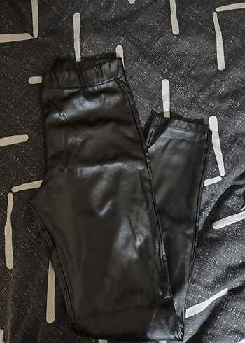 Siyah Deri tayt - Görsel 3